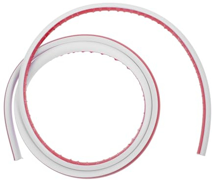 HEATSHAKING 2m White Peel and Stick Wall Moulding Trim Corner Protector Water Barrier for Bathroom Bathtub Splash Guard Self-Adhesive Decorative Wall Edge Strip