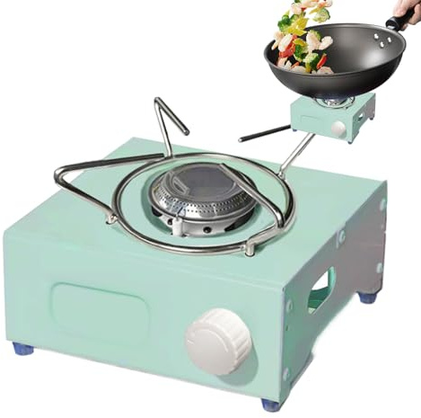 Quorvex Estufa De Gas Portátil | Hornillo De Gas Portátil Para Cocinar | Hornillo de Picnic para Exteriores - de uso para Camping, Senderismo, Cocina, Patio, Playa y