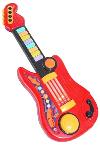 Yarryuter Kindergitarre und Kleinkindklavier 2-In-1, Gitarre für Kleinkinder Von 3-5 Jahren mit Gurt, Spielzeuggitarre für Anfänger, Kindergeschenk