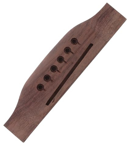 Gitarrensteg Unterteil für 6-saiten Akustikgitarren | Kaffeefarbener Klangteil, Geeignet für Erwachsene, für Übung und Aufnahmen, Ersatzteil für Folk Gitarren