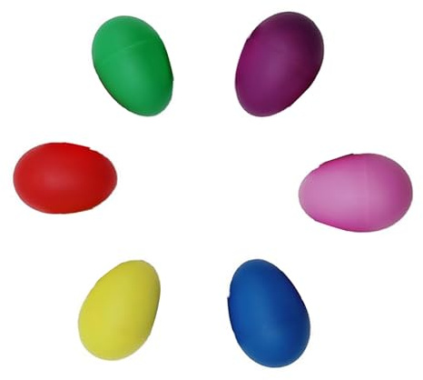 Bunte Musikeier, Spielzeug für Schule, Musikinstrumente, Maracas, Eier, 6 Stück