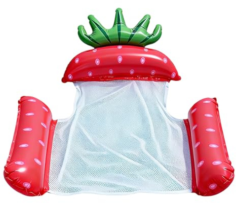 Aufblasbare Luftmatratze - PVC 28x24x2cm | Faltbare Frucht-Design Wasserliege | Pool Spielzeug Zum Erwachsenen Mit Sonnenbaden Draußen See Fluss Hinterhof Gartenparty