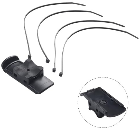 Soporte de montaje GPS compatible con Garmin Oregon Dakota eTrex 10 20 30 GPSMap 62 62S, soporte de plástico resistente para navegación de bicicleta con bridas para cables, negro, paquete de 5