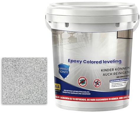 Vernice epossidica per pavimenti in sabbia - Rivestimento autolivellante lucido ad asciugatura rapida | Vernice epossidica colorata per pavimenti in sabbia per effetto marmo, garage domestico, edifici