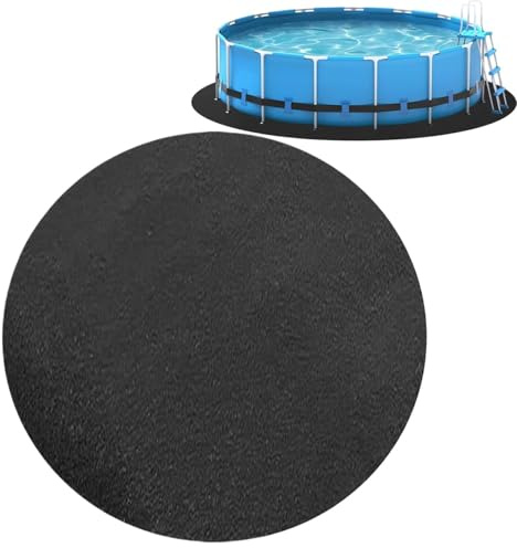Generico per Piscina | Rotondo Resistente alla Perforazione - Tappetini sotto Piscina per Fuori Terra - per Esterni Cortile Patio Resort Villa Hotel Interrato su Rotondo