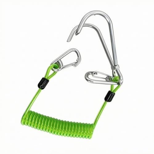 YsXoWiui Cuerda de Buceo con Ganchos Acero Inoxidable Resortes Elásticos Fácil Fijación Resistente al Estiramiento Adecuada para Deportes Acuáticos Actividades