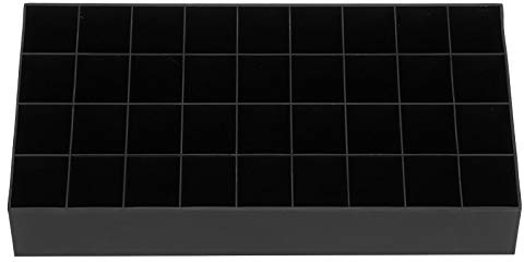 SIXRUN Soporte de Exhibición de Lápiz Labial, Caja de Almacenamiento de Lápiz Labial de Plástico PS Transparente con 36 Rejillas, Organizador de Maquillaje con Parte Abierta para Tocador,