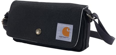 Carhartt Crossbody-Tasche im Querformat, kann als Crossbody- oder Hüfttasche mit abnehmbarem Gurt verwendet werden, Schwarz