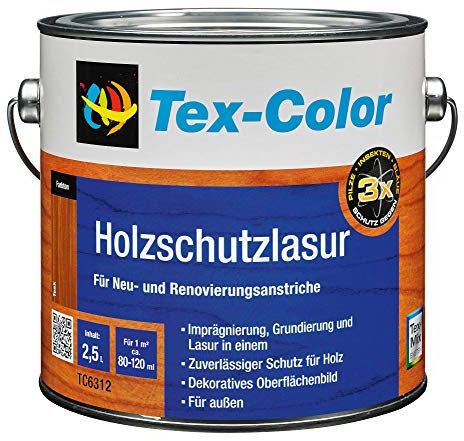 TEX-COLOR HOLZSCHUTZLASUR (2,5L, Nussbaum)