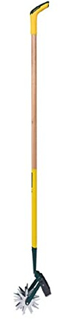 Leborgne - Grattoir Oscillant Emietteur EM Poignée Naturovert - Manche Extra-Long 150 cm - Lame Trempée Articulée - Outil 2 en 1 Tirant-Poussant - Désherbage Sans Produits Chimiques