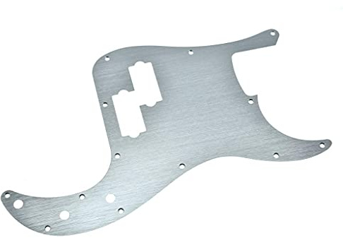 KAISH Schlagbrett für American Fender P Bass mit 13 Löchern, Metall, Aluminium, eloxiert, für amerikanische Fender P Bass, silberfarben