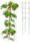 Relaxdays Rankhilfe, 2er Set, Tomatensäule für Garten & Balkon, 120 cm, je 4 Ringe, Pflanzstäbe Eisen & Kunststoff, grün