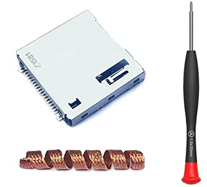 ElecGear Lecteur de Carte de Jeu Remplacement de Prise pour Nintendo Switch, OLED et Lite, Cartouche de Fente Kit de Pièces de Réparation pour HAC-001, HEG-001 et HDH-001, Tournevis et Mèche à Souder