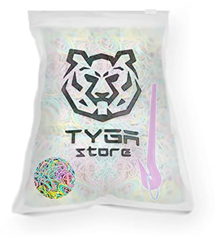 TYGA Store Pack of 500 Mini Rubber Bands Strong Elastic Bands with Band Removal Hook for Kids Hair Ties, Braids Ponytail Hair, Pet Hairband Wedding Hairstyle and More (Pastel)