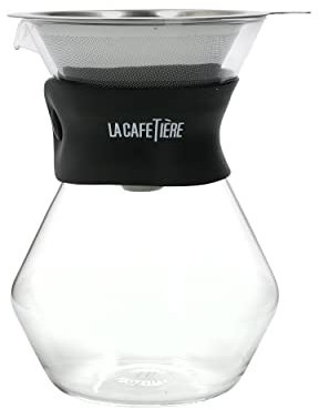 La Cafetière Glass Carafe and Coffee Dripper Set, 3 Cup, Gift Boxed,Black