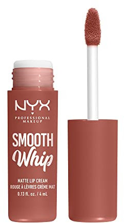 NYX Professional Makeup Rossetto Liquido, Tinta Labbra Matte, Tonalità Ultra-Vibranti, Con Burro di Karité e Burro di Cacao, Smooth Whip, Tonalità: Icing On Top