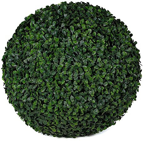Gruytoie Künstliche Buchsbaumkugeln, künstliche Pflanzen-Topiary-Kugel, UV-geschützte künstliche Kugeln für Innen- und Außendekoration (28cm)