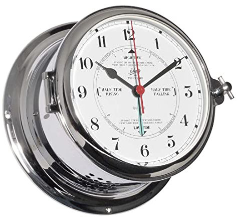 DELITE 483cia Schatz Royal - Reloj de barco (180 x 93 mm, cromado)