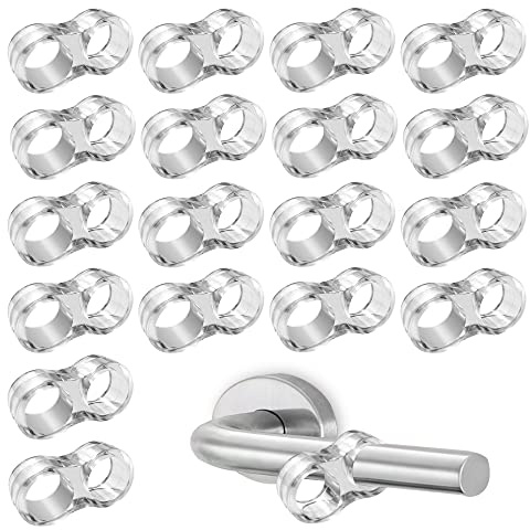 VENGABY 18 Set Türklinkenpuffer Transparente Türstopper Klinke, Hochelastische Türgriff Schutz, Schutz zum Schutz Von Wänden und Möbeln (15.5mm/18mm)