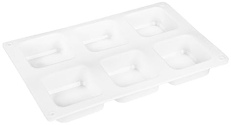 Molde de silicona para 6 cuadrados | Tamaño 5,4 cm x 5,4 cm x 2,7 cm | Con borde biselado