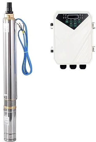 HEXEH erdbohrer Benzin Permanentmagnet-Synchronmotor, Edelstahl-Laufrad, Solar-Wasserpumpensystem, Tiefbrunnenwasserpumpe mit MPPT-Controller