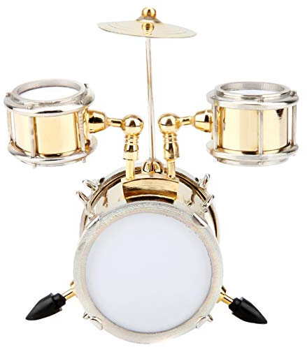 Miniatur-Trommel mit Koffer, Miniatur-Musikinstrument-Modell, Nachbildung eines Trommel-Sets, Mini-Trommel, Miniatur-Puppenhaus-Modell, Ornament, Schlagzeuger, | Nachbildung des Schlagzeugs