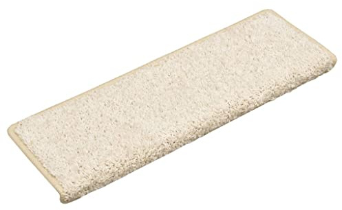 vidaXL Stufenmatten 10 STK. 65x21x4 cm Weiß Rechteckiger Rand