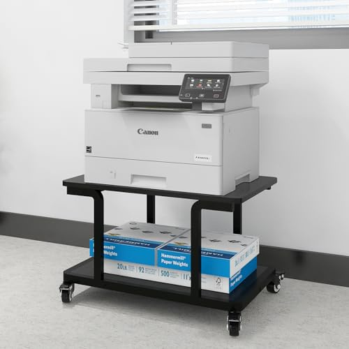 PUNCIA Supporto per stampante laser a 2 livelli con ripiano portaoggetti Supporto per fotocopiatrice mobile