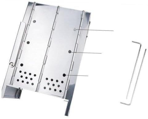 Outdoor-Camping-Kochgeschirr Hochleistungs-Zylinderofen reisender Herd Grill quadratischer Holzofen Mini zusammenklappbarer Kocher tragbar klappbarer Herd Kochutensilien