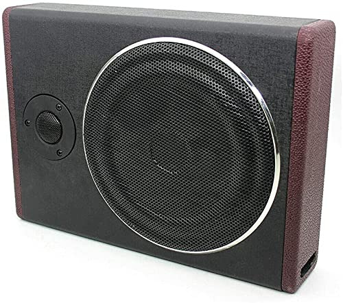 czyuRachel 8 Subwoofer Auto Set Bass Pack Para Coche Reforzado Subwoofer Kit Bajo Asiento De Coche Acero Inoxidable 4 Canales Amplificador Subwoofer Activo Coche Negro