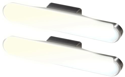 Lunartec Bürolampen: 2er-Set Akku-LED-Leselampen für Wand & Unterschrank, einstellbar, 24cm (Büroleuchten, Nachtlicht)