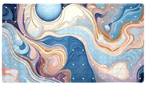 Art Whirl Marble Premium rutschfeste Badewanneneinlage Bodenmatte, schnell trocknend und leicht zu reinigen, extra lang für Erwachsene, Frauen, erhöhen die Sicherheit in Nassbereichen
