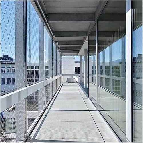 Grillage souple en acier inoxydable Grillage en acier inoxydable, maille 10 cm, clôture en treillis métallique for protection de terrain de football de ferme de jardin Grille en corde d'acier flexible