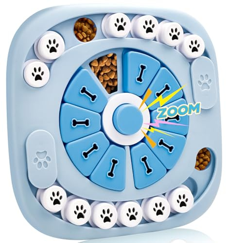 2TRUL Hundepuzzle-Spielzeug, Hunden-Bereicherungsspielzeug bei Langeweile, Interaktives Geistig Anregendes IQ-Trainingspuzzle mit Leckerli-Spender, Geschenk für Welpengeburtstag (Groß)