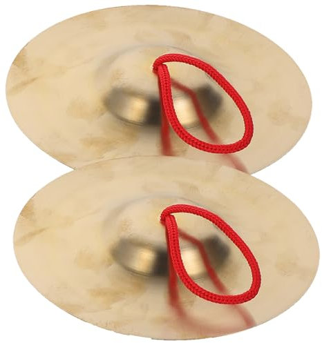 COSMEVIVI Platillos De Mano Para Niños y Adultos, Platillos De Cobre De 15 Cm, Instrumento Musical De Percusión Educativo, Juguete Didáctico Para Entrenamiento Auditivo y Entretenimiento Infantil