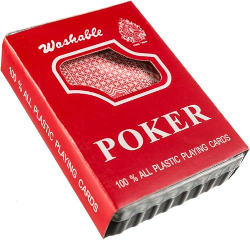 GOODS+GADGETS® Pokerkarten 100% Plastik, abwaschbar & langlebig, 1 Deck | Nie wieder Eselsohren, extrem gleitfähige Profi Spielkarten, 100% Kunststoff, wasserfestes Kartenspiel, französisches Blatt