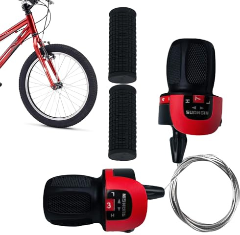 Mountain Bike Gear Shifter - Shift Lever Set With Inner Cables | Thumb Gear Shifters For And Road Bikes | Poignées antidérapantes pour vélos électriques, pliant, commutation, entraînement, touring