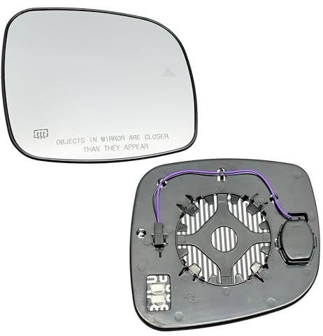Right Passenger Side Mirror Glass Heated With Blind Spot Compatible with for 2011-2020 Dodge Grand Caravan for 2011-2016 Chrysler Town & Country (Passenger Blind Spot No-Anti-glare)