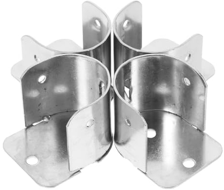 DECOMELODY Soportes para Barra de Cortina de Ducha Pequeños de Acero Inoxidable, Soportes de Montaje Lateral en Forma de U, Resistentes para Montaje en Muro, Accesorios para Cortinas, Plateada