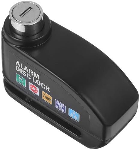 PLAFOPE Candado De Disco Alarma para Motocicleta Bloqueo Freno De Disco Acero Alta Resistencia Antirrobo para Motos Carretera y Montaña Uso Urbano y Deportivo