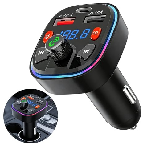 Transmisor FM Bluetooth Coche, Bluetooth 5.0 Accesorios Coche