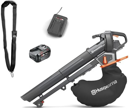 Husqvarna Aspire BVX-P4A 18V Akku-Laubbläser & -Sauger inkl. Akku/Ladegerät | 18-B72 & Ladegerät, 5,9 N, 11,4 m³/min, Sauger-Kit enthalten