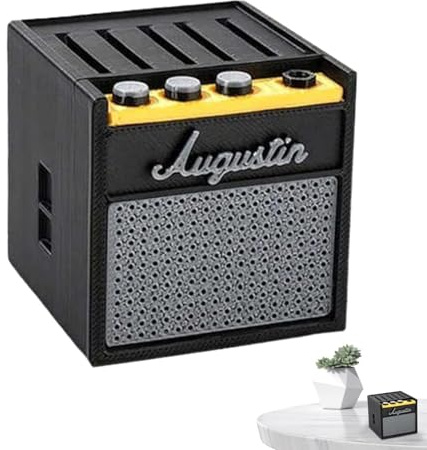 de almacenamiento para púas - Soporte de amplificador 5x5x5 cm | organizador de fichas de guitarra | Soporte de pantalla de plectro de música impresa, accesorio de colección de banda de ar