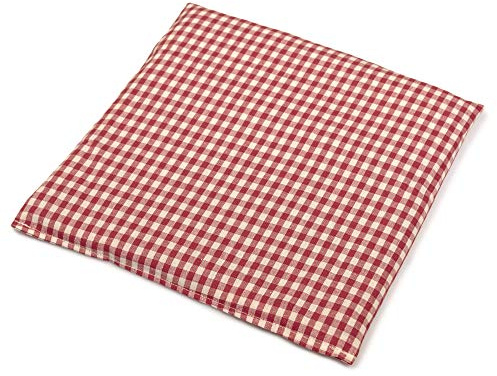Körnerkissen 24x24cm Bio Füllung & Bio Stoff rot-weiß | Wärmekissen