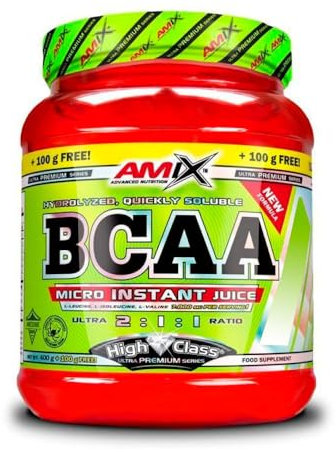 AMIX Nutrition | BCAA Instant Juice | Aminoácidos Ramificados 2:1:1 | Sabor a Frutas del Bosque | 400 g + 100 g Gratis | Aumenta Energía y Resistencia | BCAA Polvo | Quemador de Grasa
