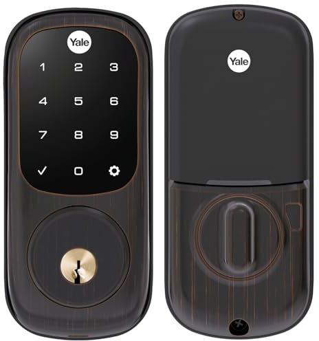 Yale Cerrojo de seguridad para pantalla táctil con onda Z en bronce aceitado