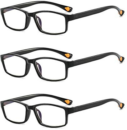 Suertree Blaulichtfilter Lesebrille 3 Pack Computerbrille TR90 Sehhilfe PC Gaming UV Blaues Blockiert Brillen Damen Herren 3.5X