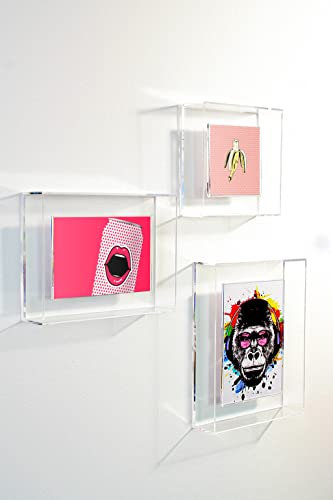 Wackadoo® pure the Set 3.0 Kristallklare Acryl Rahmen in 3D Optik Design Bilderrahmen 3er Set Bilder mit Rahmen collage wand deko