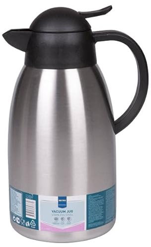METRO Professional Isolierkanne aus Edelstahl, mit einem Fassungsvermögen von 2 Liter und Druckknopf, ideal für Restaurant, Events und Catering