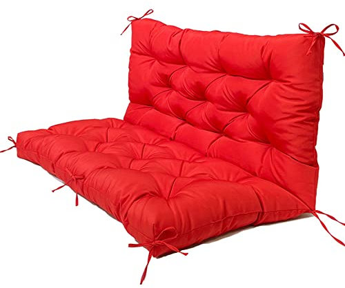Polsterauflage Auflage für Gartenbank, Bankkissen Sitzauflage für Gartenbank & Hollywoodschaukel, Polsterauflage für & Hollywoodschaukel, Gartenschaukelkissen,Bankauflage ( Color : Rot , Size : 47.2*3